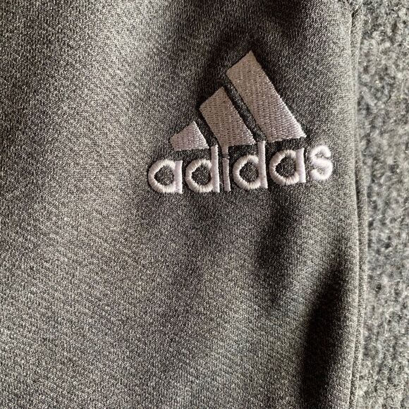 Adidas Pull-on Pants Elastic &Corded Waist Zip Ankles Gray Size M Pockets - Picture 16 of 16